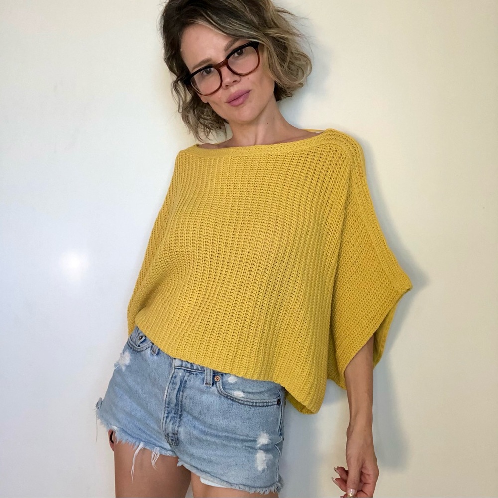 Anthropologie Moth Aurantia Sweater in Yellow